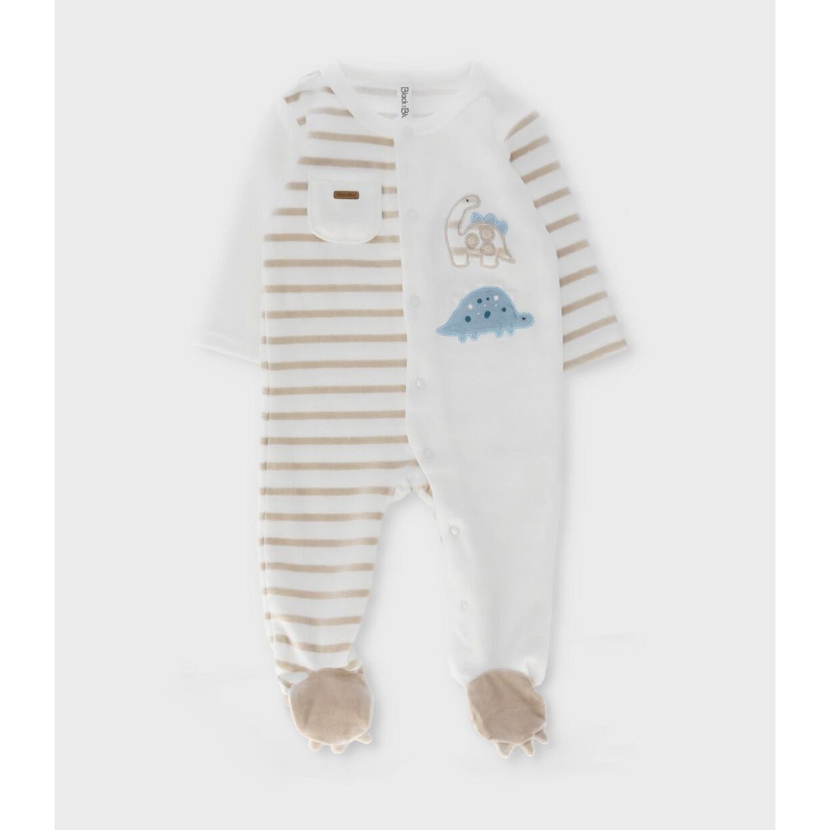 BLACK AND BLUE - Enterito recién nacido con rayas blanco Black and Blue