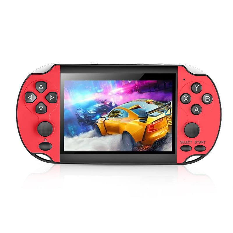 BRO TOUMI - Consola de videojuegos X7 Plus de pulgadas videoconsola portátil Rojo