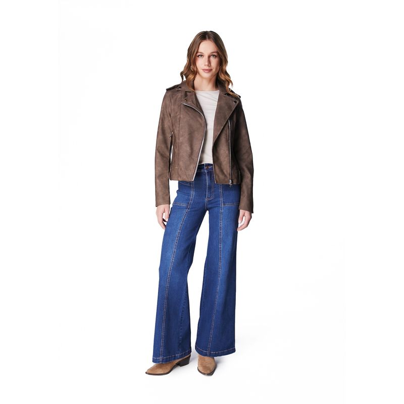 EFESIS - JEANS PIRAGI BLUE PALAZZO BOLSILLO INCRUSTADO - Azul