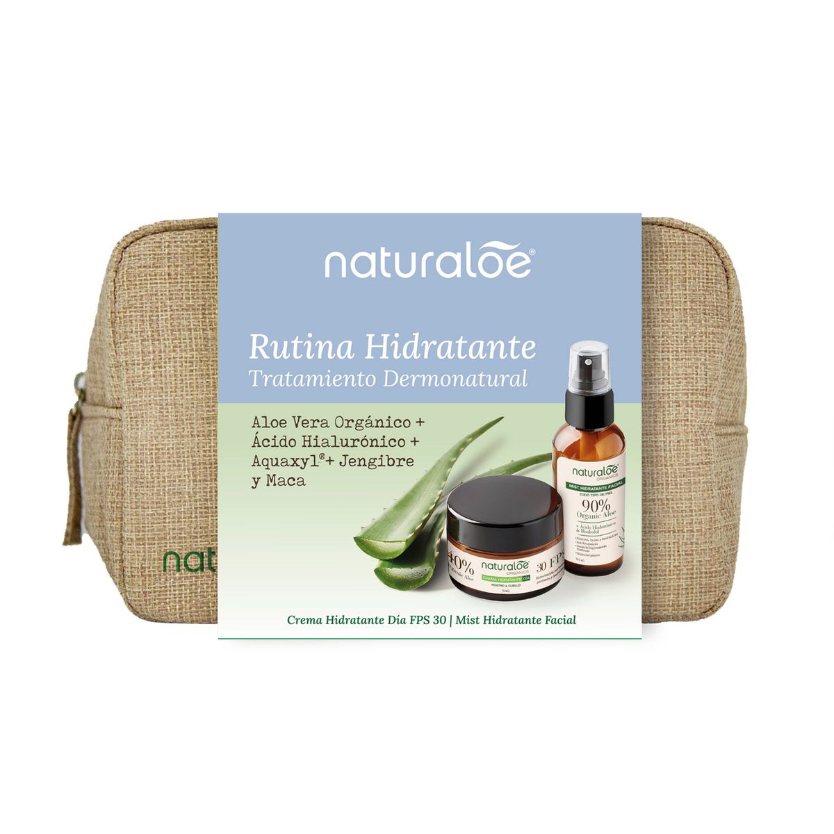 NATURALOE - Naturaloe Set Hidratación Mist 140ml + Crema Día FPS30