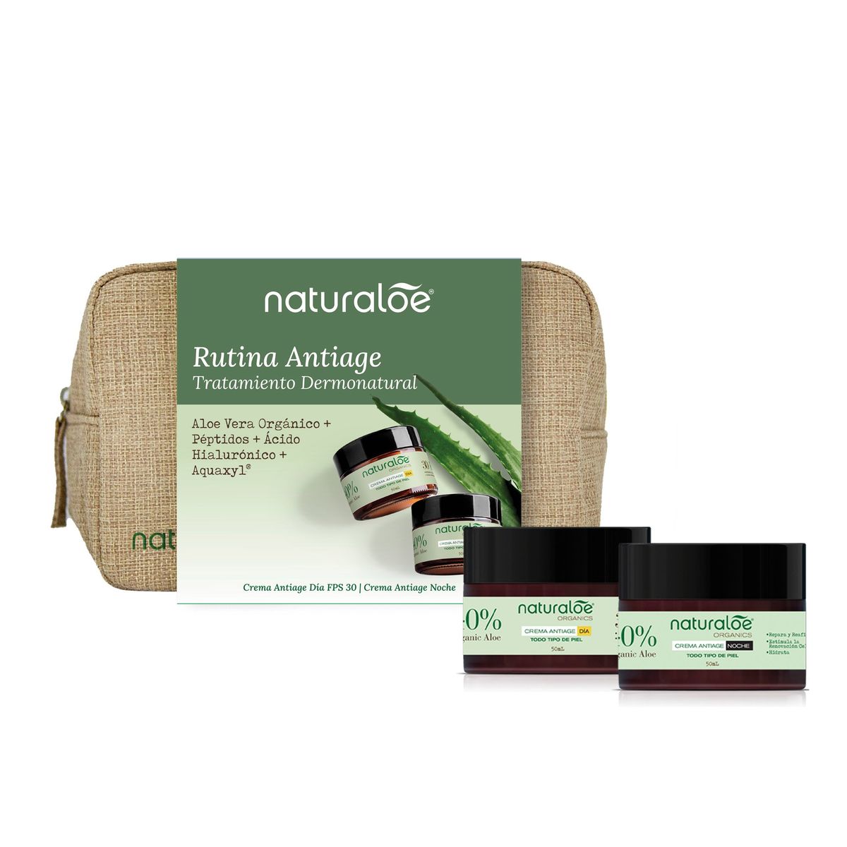 NATURALOE - Naturaloe Set Antiage Crema Día y Noche FPS30 50ml c/u
