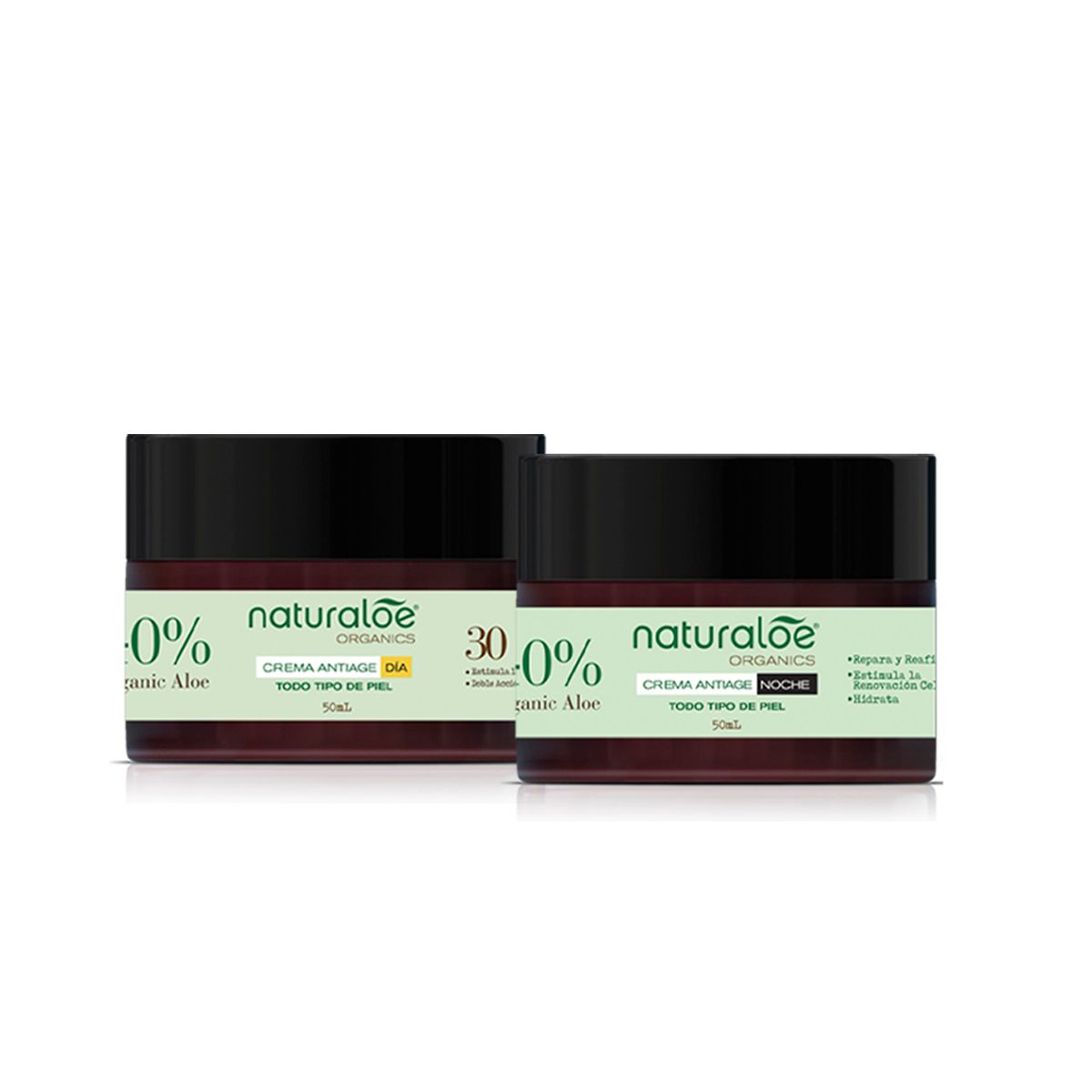 NATURALOE - Naturaloe Set Antiage Crema Día y Noche FPS30 50ml c/u