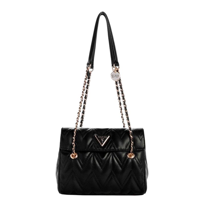 GUESS - Cartera Mujer Guess Eda Flap Shoulder Bag Negro