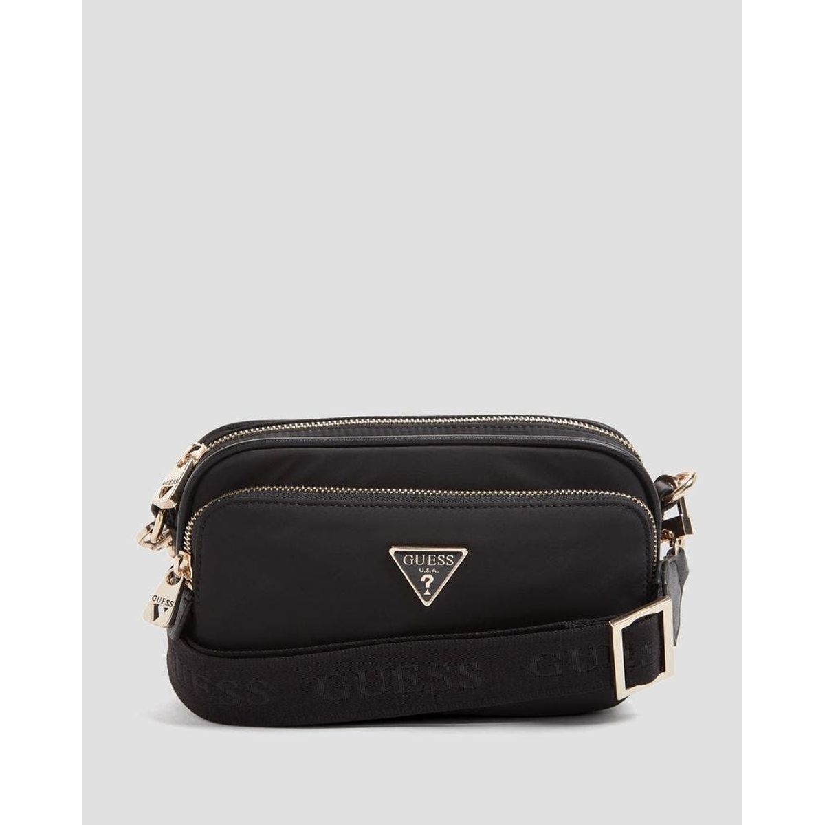 GUESS - Cartera Eco Gemma Crossbody Camera Negro