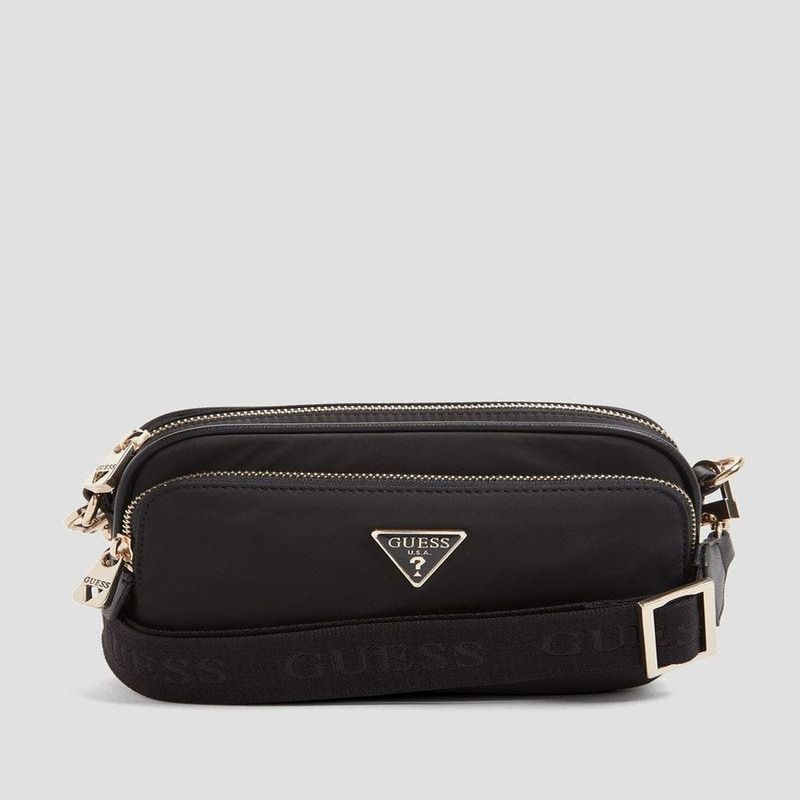 GUESS - Cartera Eco Gemma Crossbody Camera Mujer Negro