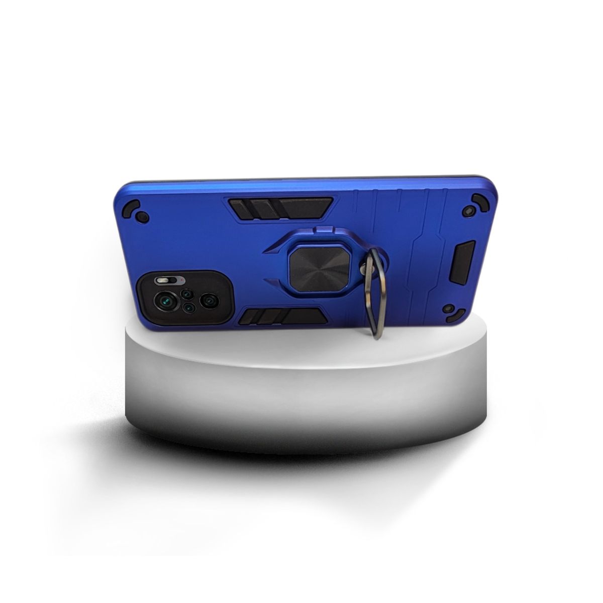 GENERICO - CARCASA ANILLO ANTIGOLPE PARA CELULAR XIAOMI REDMI NOTE 10 4G AZUL
