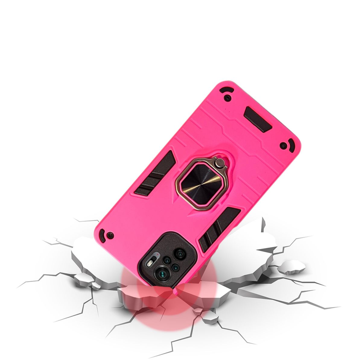 GENERICO - CARCASA ANILLO ANTIGOLPE PARA CELULAR XIAOMI REDMI NOTE 10S AZUL
