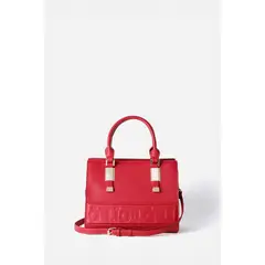 LIOLA - Cartera Con Herraje Metal, Efecto Cuero, Rojo