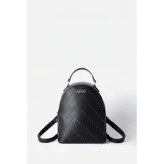 LIOLA - Mochila Con Tachas, Efecto Cuero, Negro