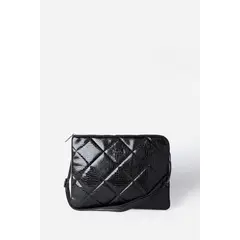 LIOLA - Bolso Laptop, Acolchado Piton, Efecto Cuero, Negro