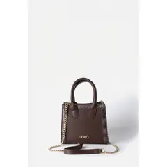 LIOLA - Cartera Pequeña Piton, Efecto Cuero, Chocolate