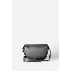 LIOLA - Cartera Metalizada Efecto Cuero Granulado, Gris