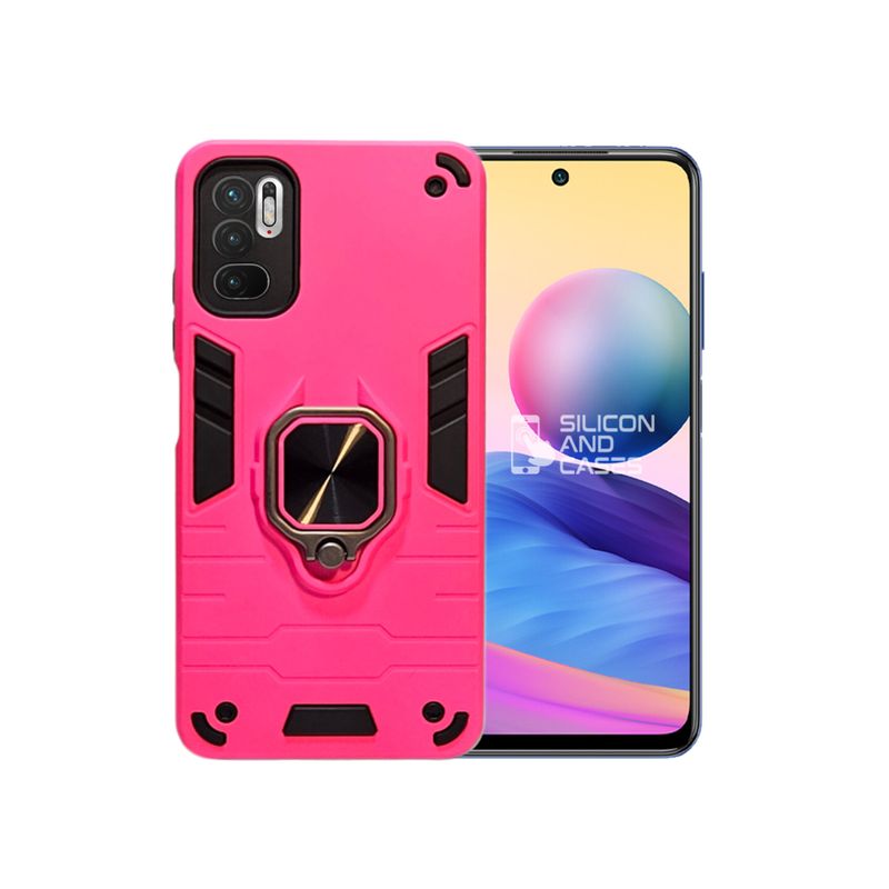 GENERICO - CARCASA ANILLO ANTIGOLPE PARA CELULAR XIAOMI REDMI NOTE 10 5G FUCSIA