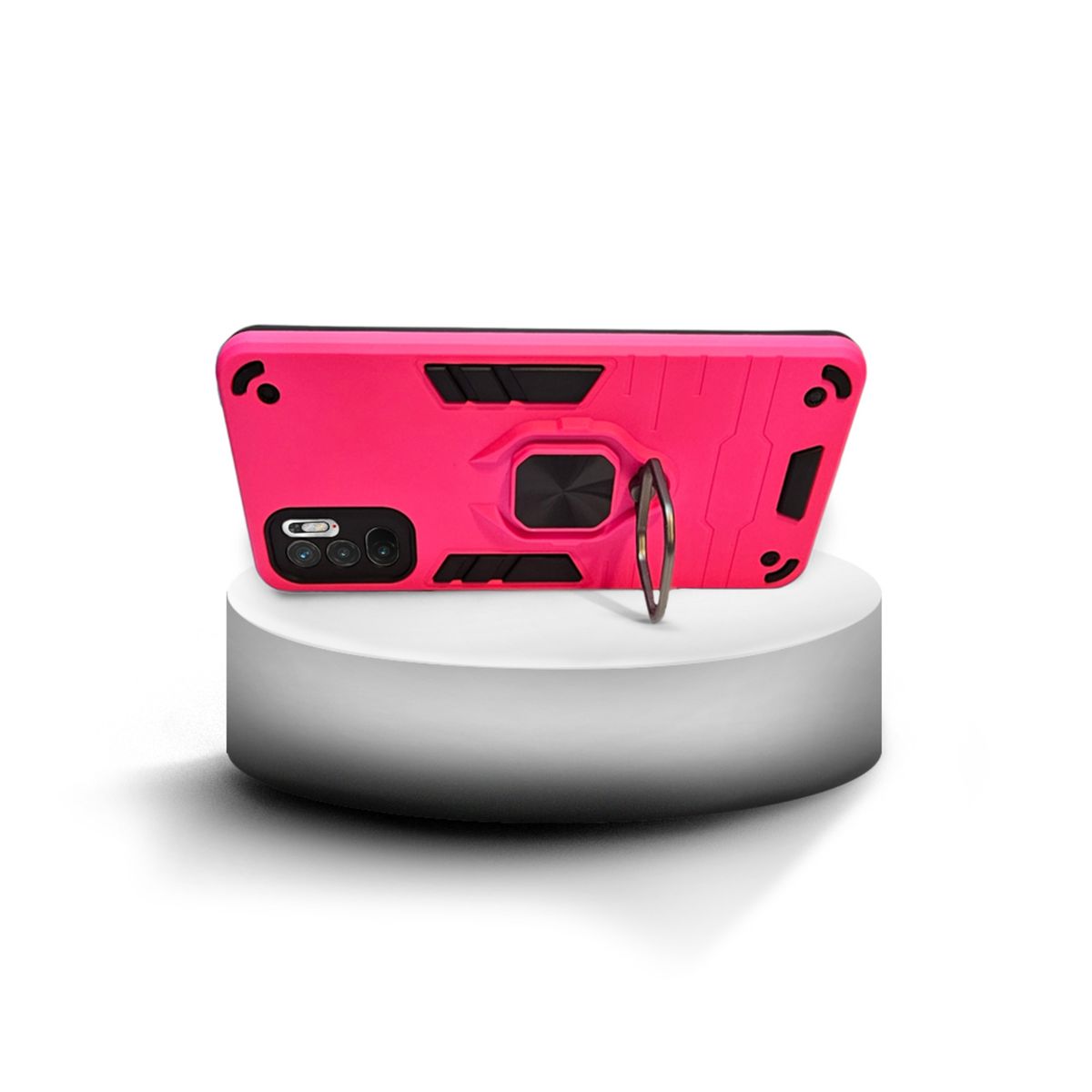 GENERICO - CARCASA ANILLO ANTIGOLPE PARA CELULAR XIAOMI REDMI NOTE 10 5G FUCSIA