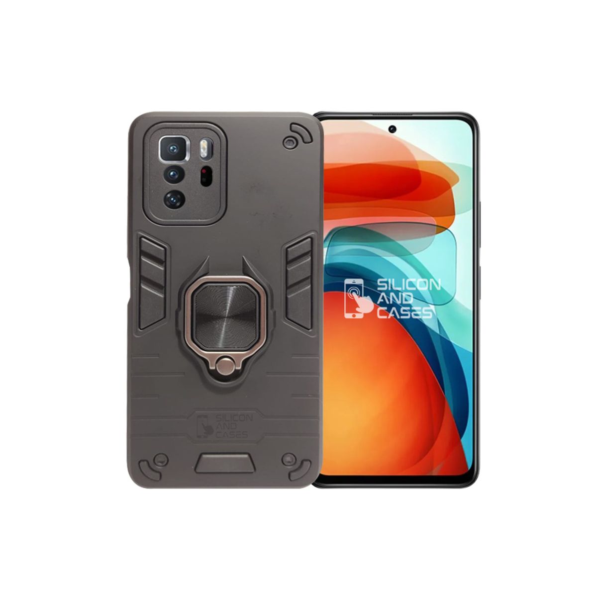 GENERICO - CARCASA ANILLO ANTIGOLPE CELULAR XIAOMI REDMI NOTE 10 PRO 5G NEGRO
