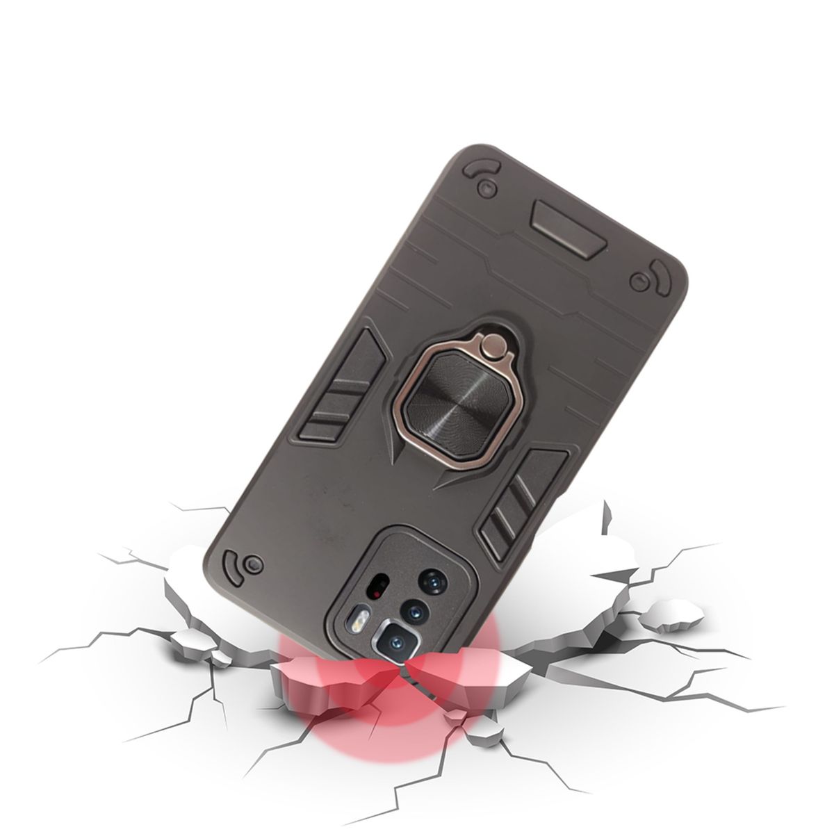 GENERICO - CARCASA ANILLO ANTIGOLPE CELULAR XIAOMI REDMI NOTE 10 PRO 5G NEGRO