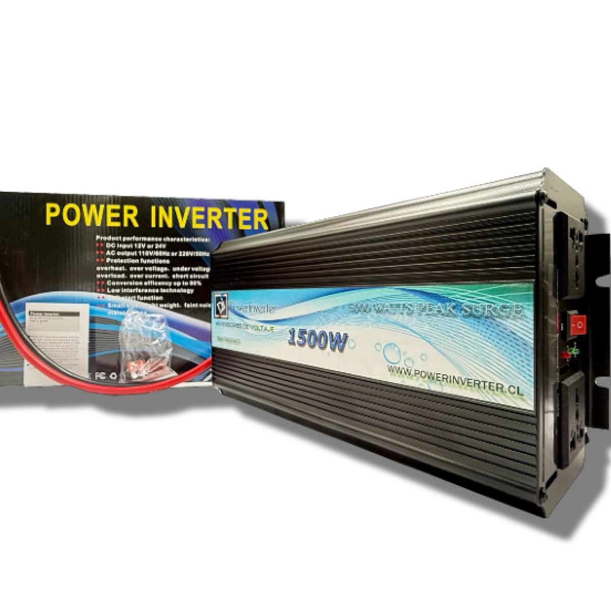 GENERICO - INVERSOR DE VOLTAJE 24VDC220VAC 1500W - PROFESIONAL INVERTER