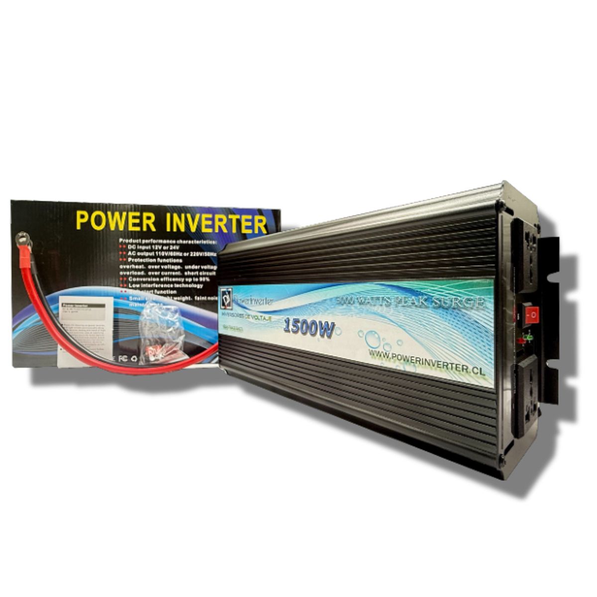GENERICO - INVERSOR DE VOLTAJE 24VDC220VAC 1500W - PROFESIONAL INVERTER