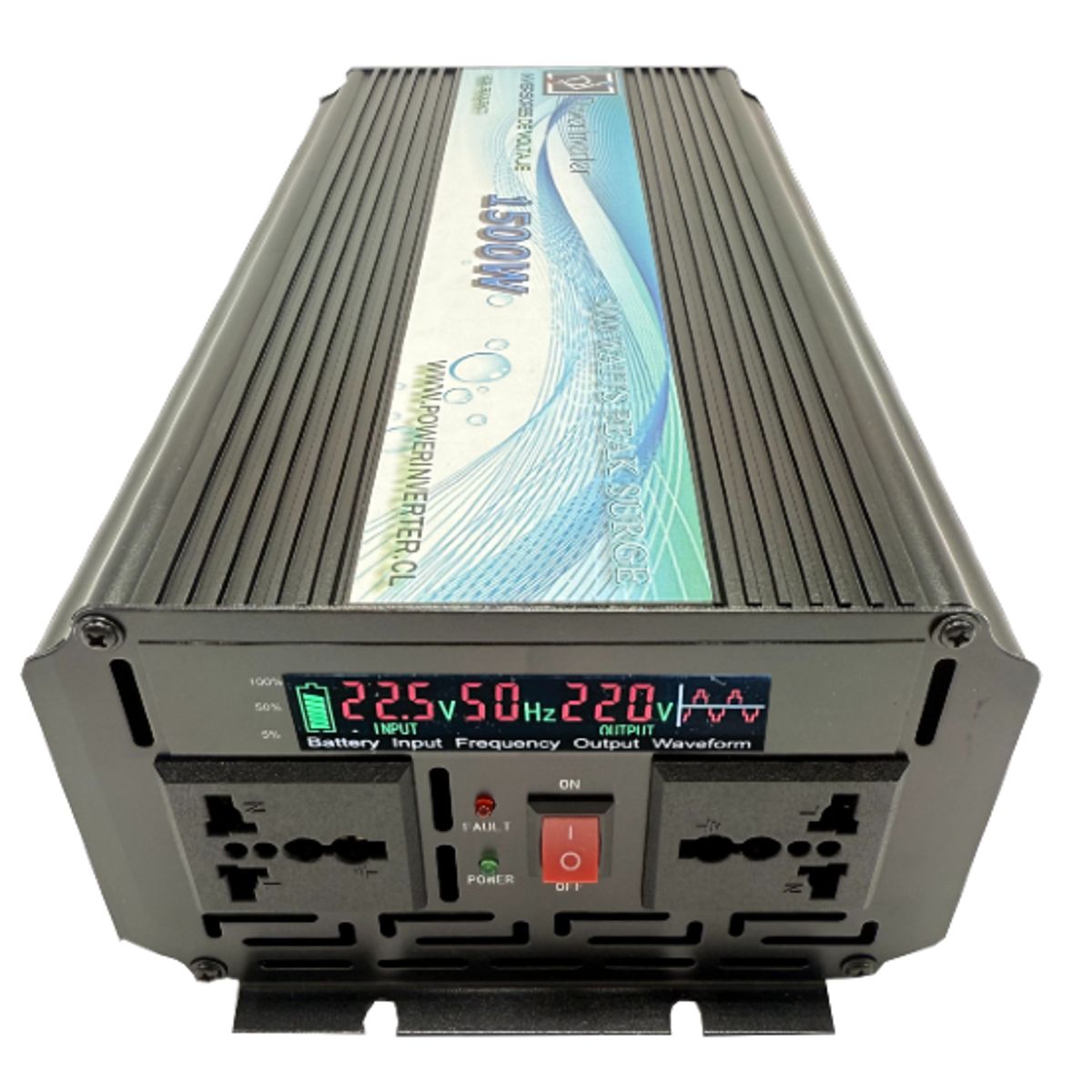 GENERICO - INVERSOR DE VOLTAJE 24VDC220VAC 1500W - PROFESIONAL INVERTER