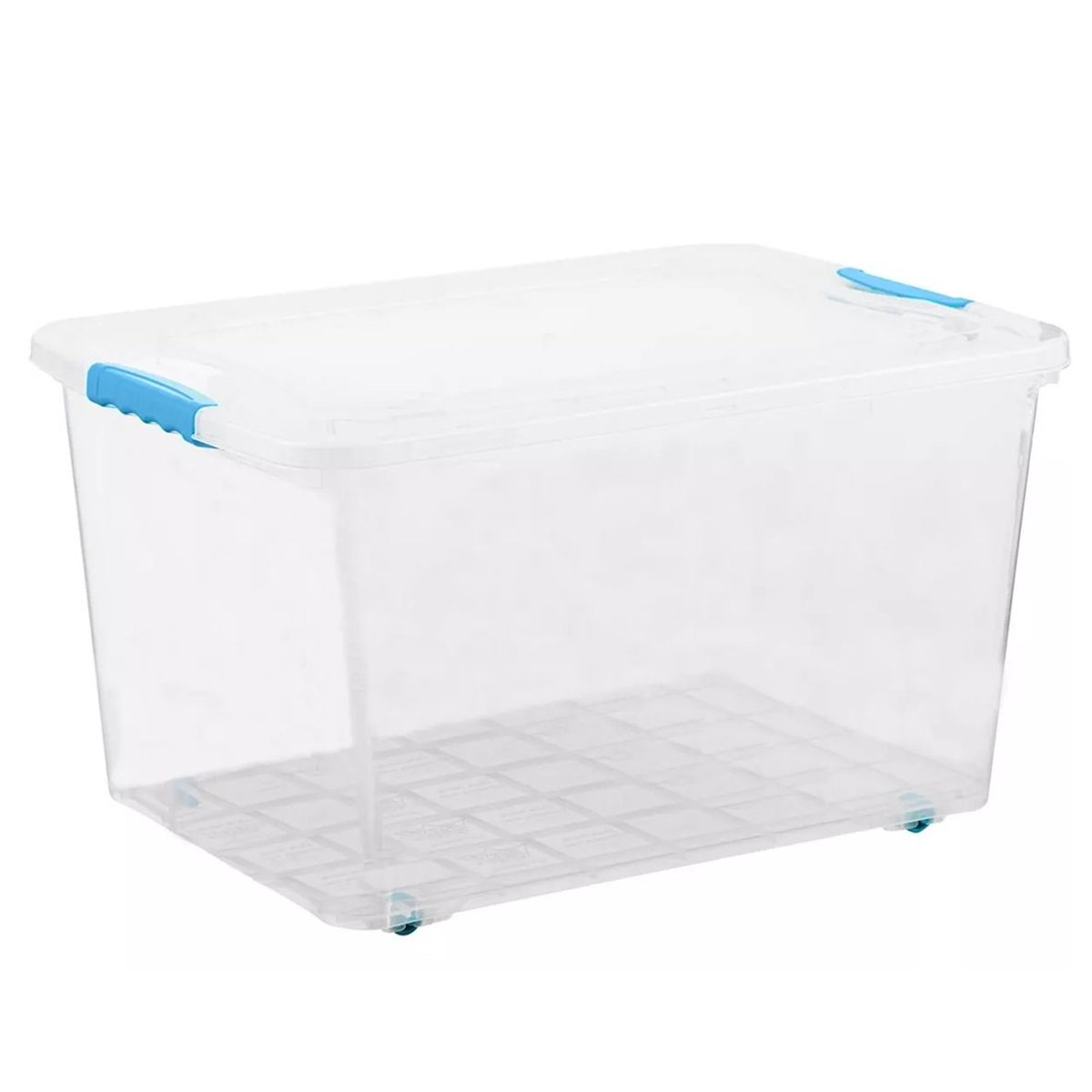 REYPLAST - Caja Apilable Organizadora Almacenamiento Con Ruedas 72L