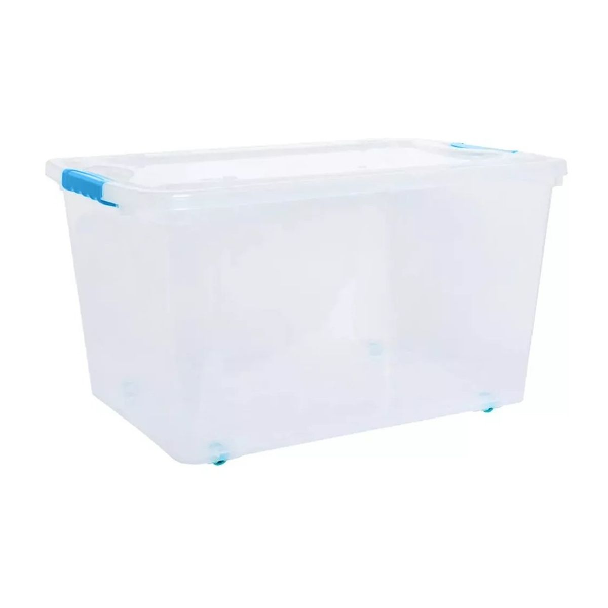 REYPLAST - Caja Apilable Organizadora Almacenamiento Con Ruedas 72L