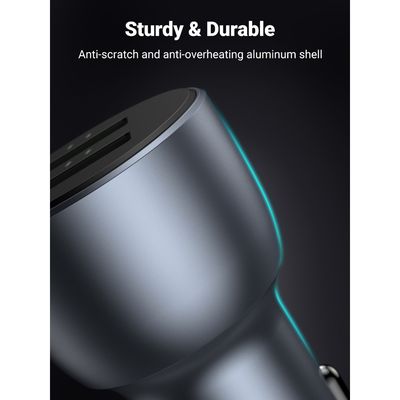 Imagen 2 del producto Cargador Auto 2USB-A 36W Aluminio