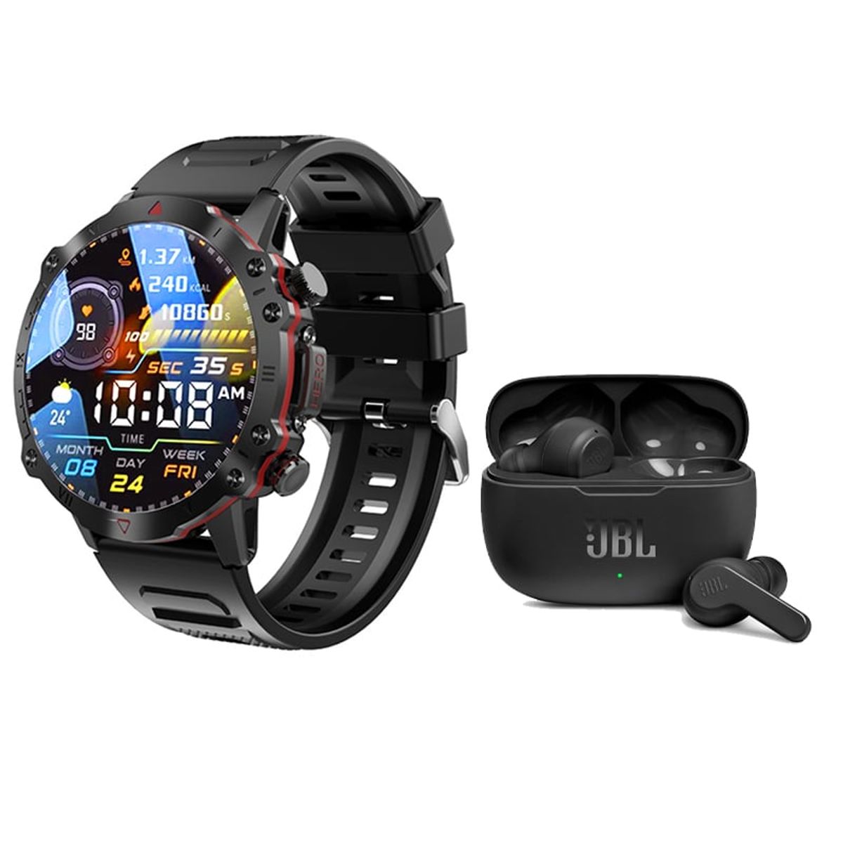 JBL - JBL WAVE 200 TWS Audifonos-B y Toumi Watch GT-D-D Reloj inteligente