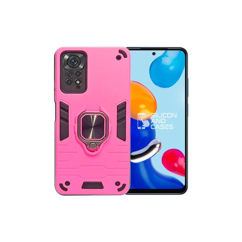GENERICO - CARCASA ANILLO ANTIGOLPE PARA CELULAR XIAOMI REDMI NOTE 11S FUCSIA