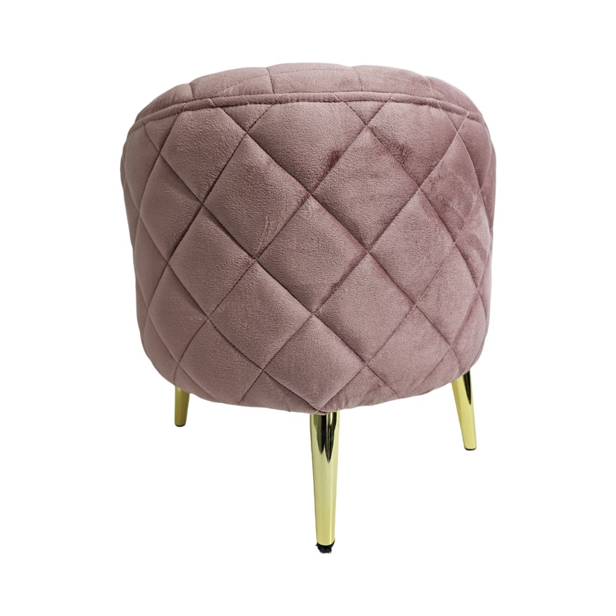 MUEBLES NEW - PUFF REDONDO NEW PALO ROSA FELPA