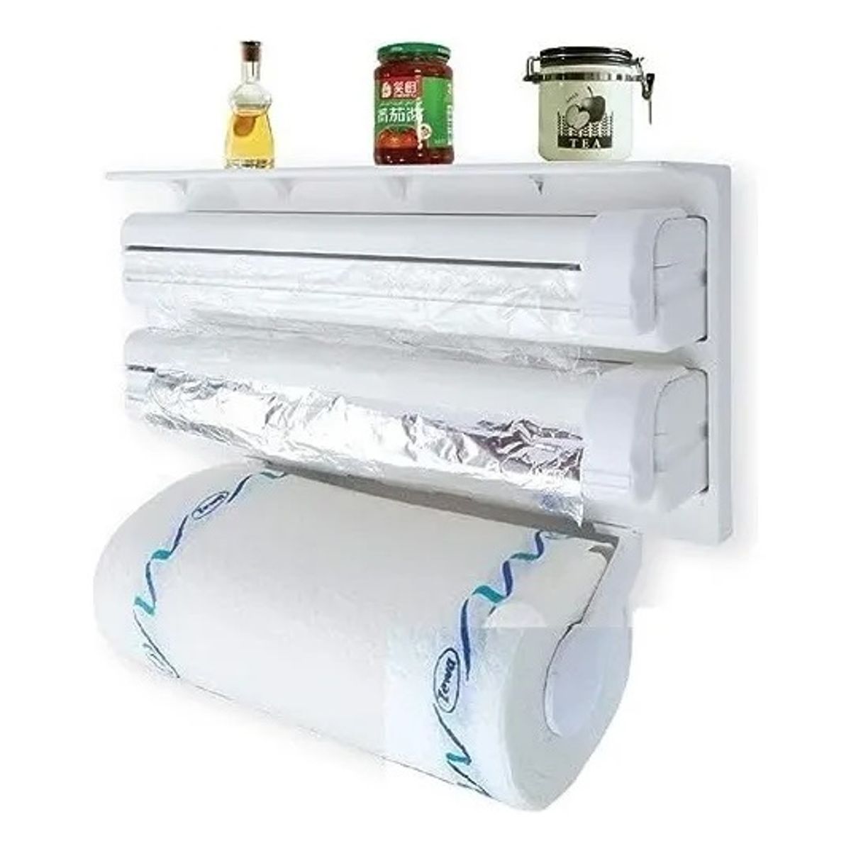 MOVI - Dispensador triple Porta rollo para cocina