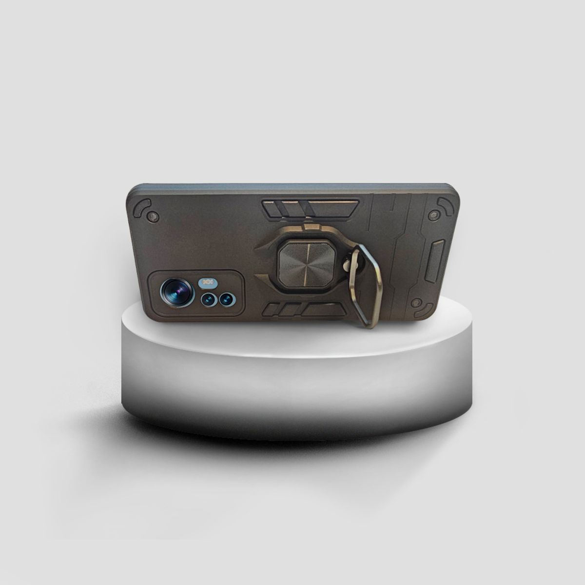 GENERICO - CARCASA ANILLO ANTIGOLPE PARA CELULAR XIAOMI 12 COLOR NEGRO