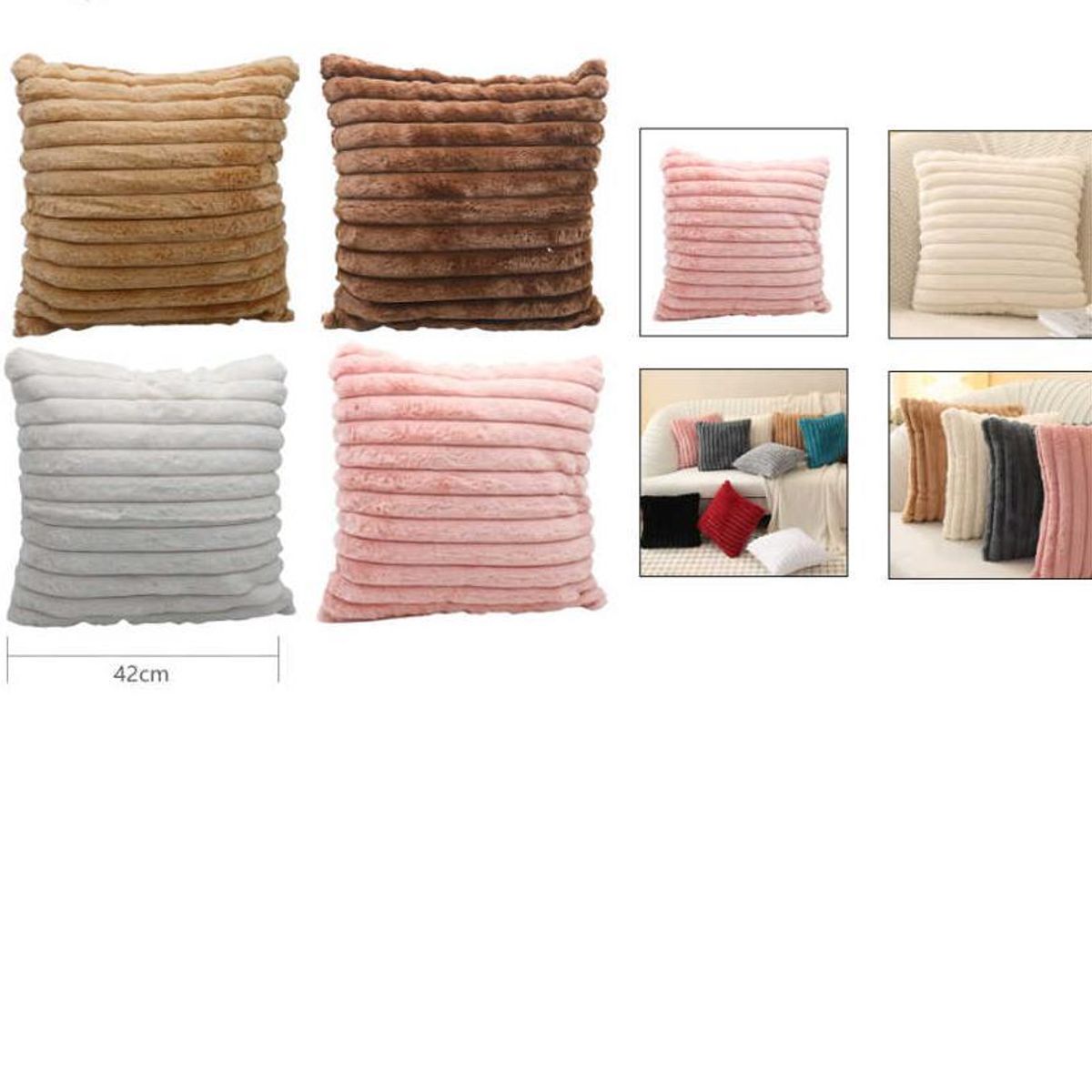 GENERICO - Pack 2 Funda De Almohadon Rayas Soft