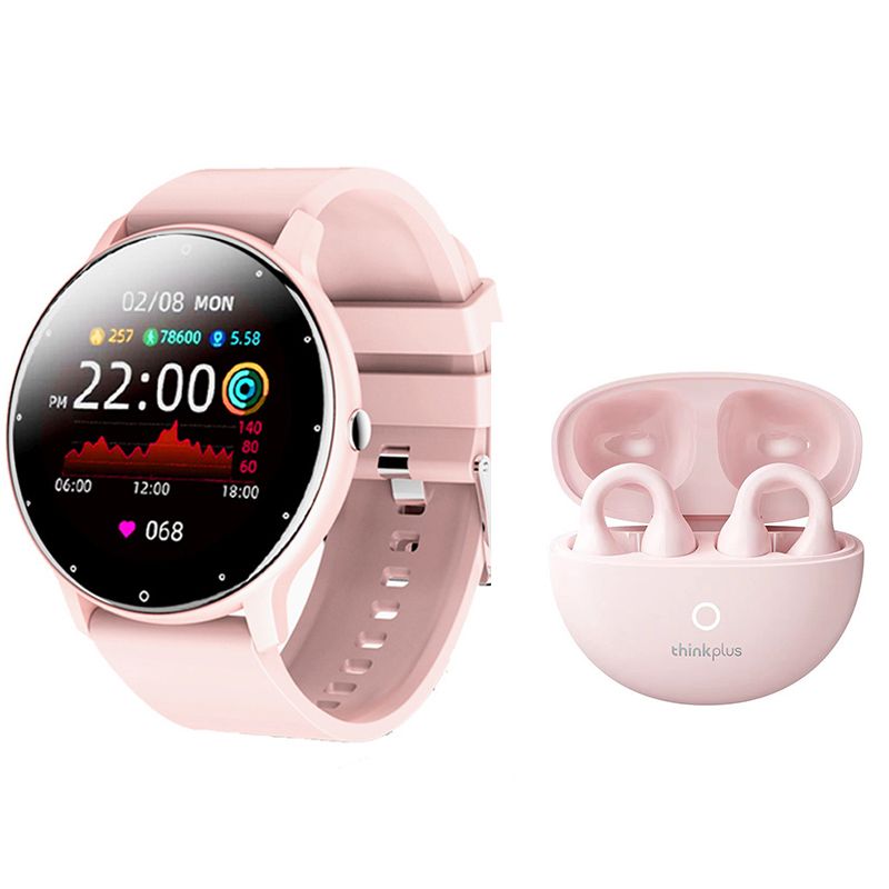 LENOVO - Audífonos Lenovo LP25 y Toumi Fit Pro Reloj inteligente - Rosa