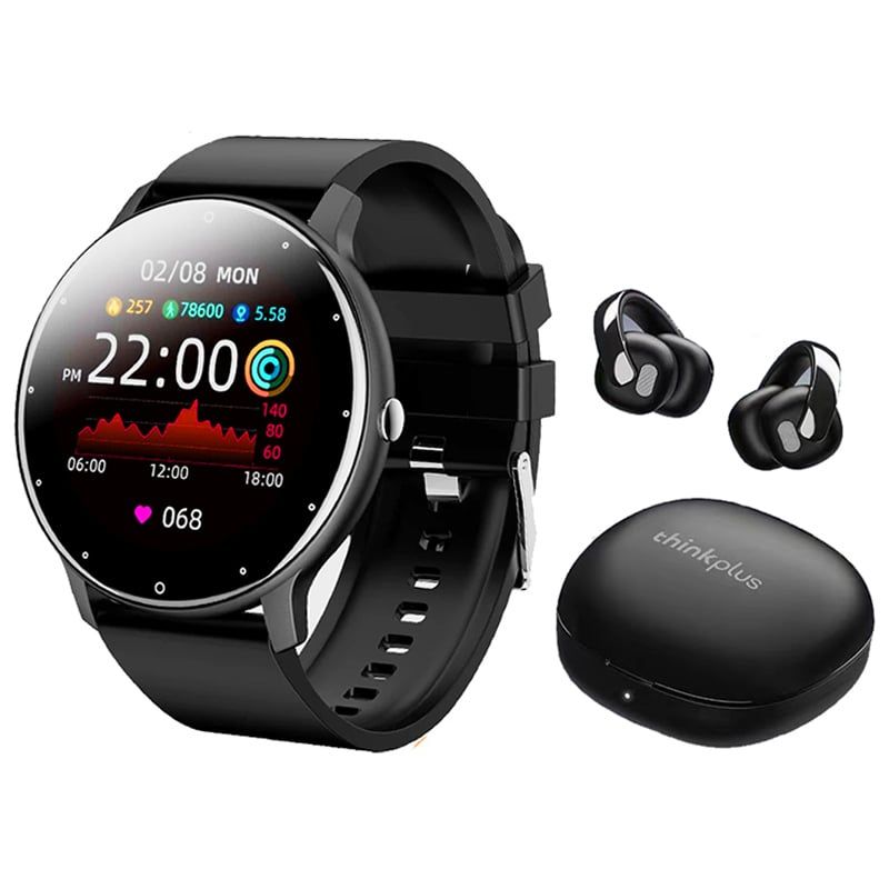 LENOVO - Audífonos Lenovo LP38 y Toumi Fit Pro Reloj inteligente - Negro