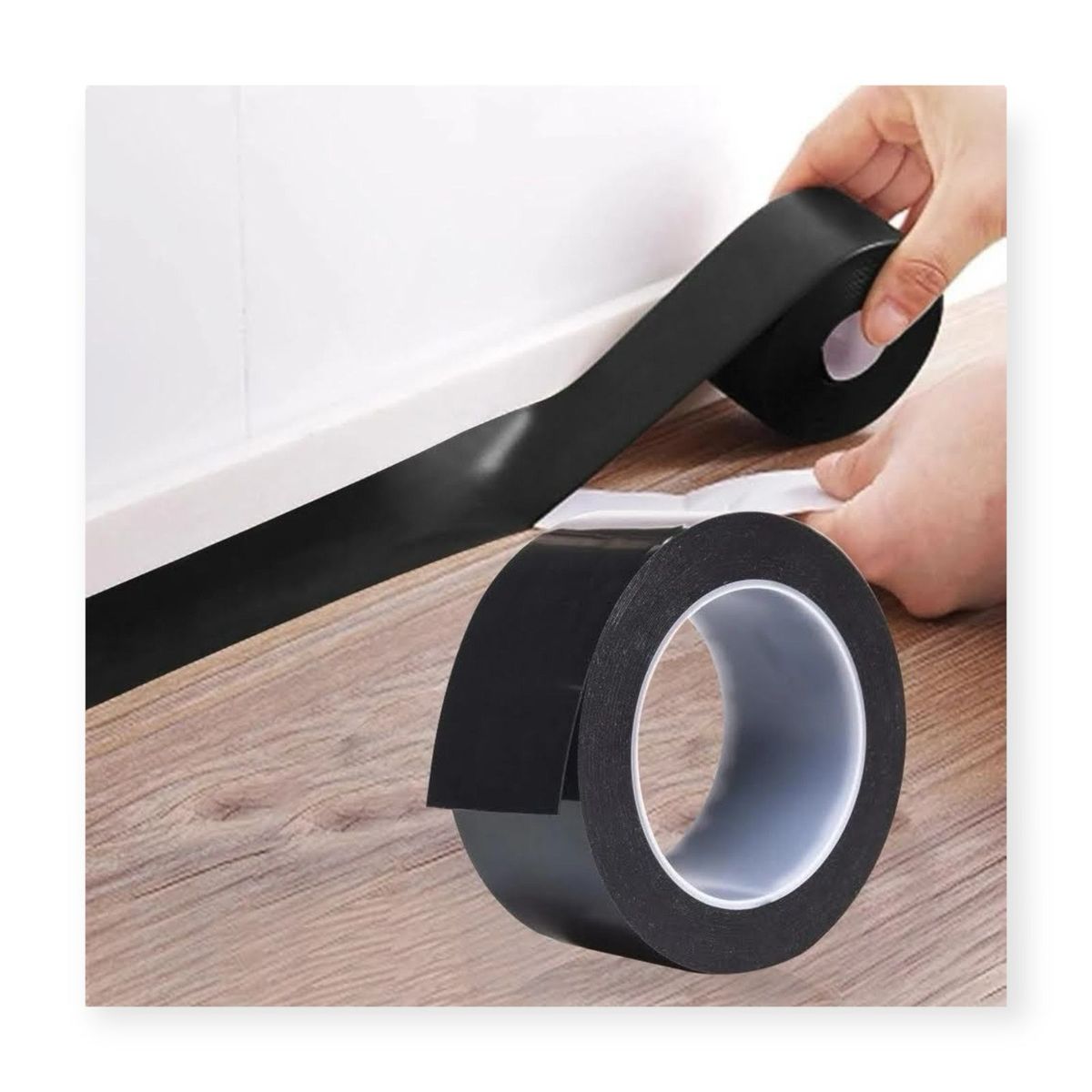 GENERICO - Tira Sellado Baño Impermeable Ducha Calafateo Cinta Adhesiva Negro