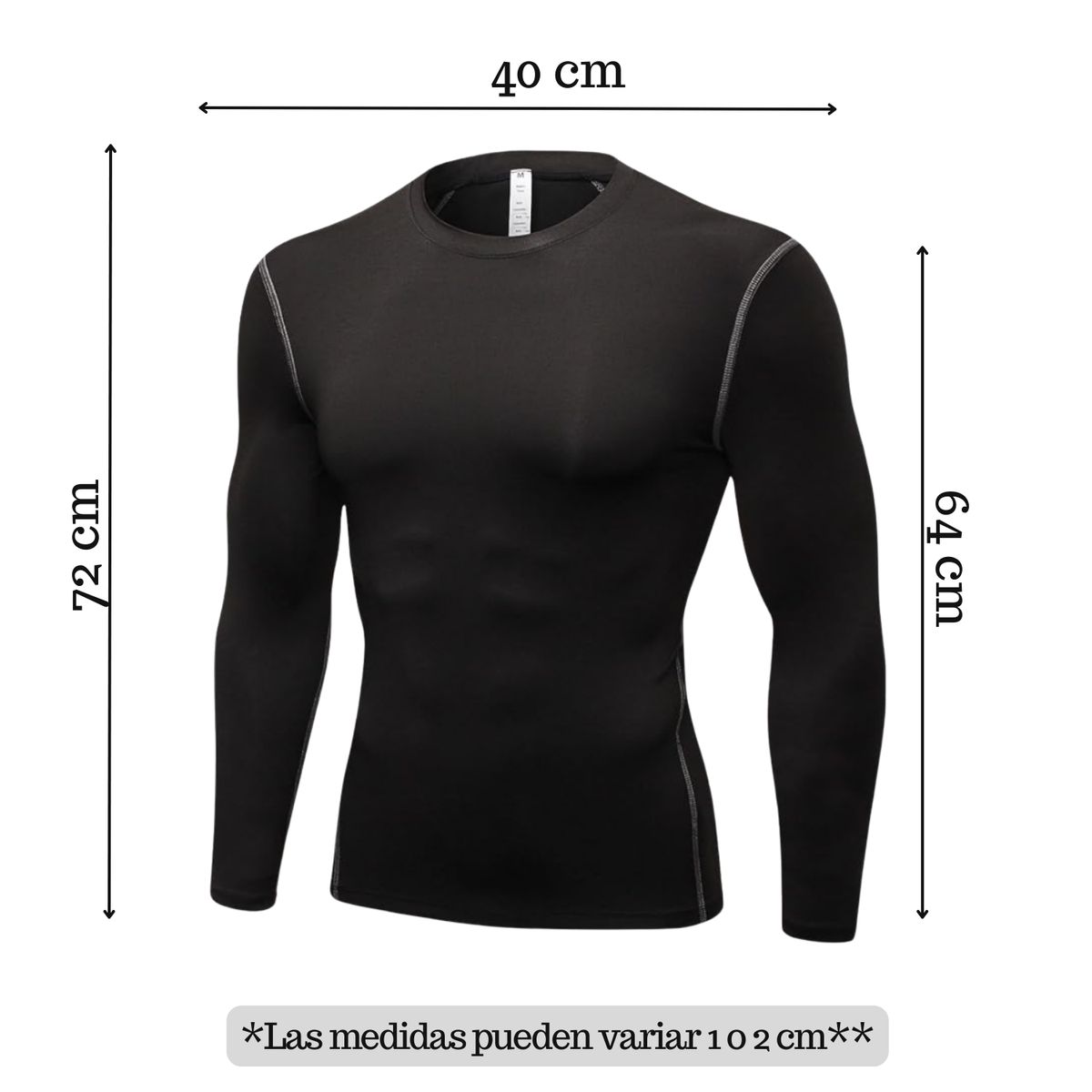 EKOL TACTICA MILITAR - Camiseta Primera Capa Algodón Hombre Invierno