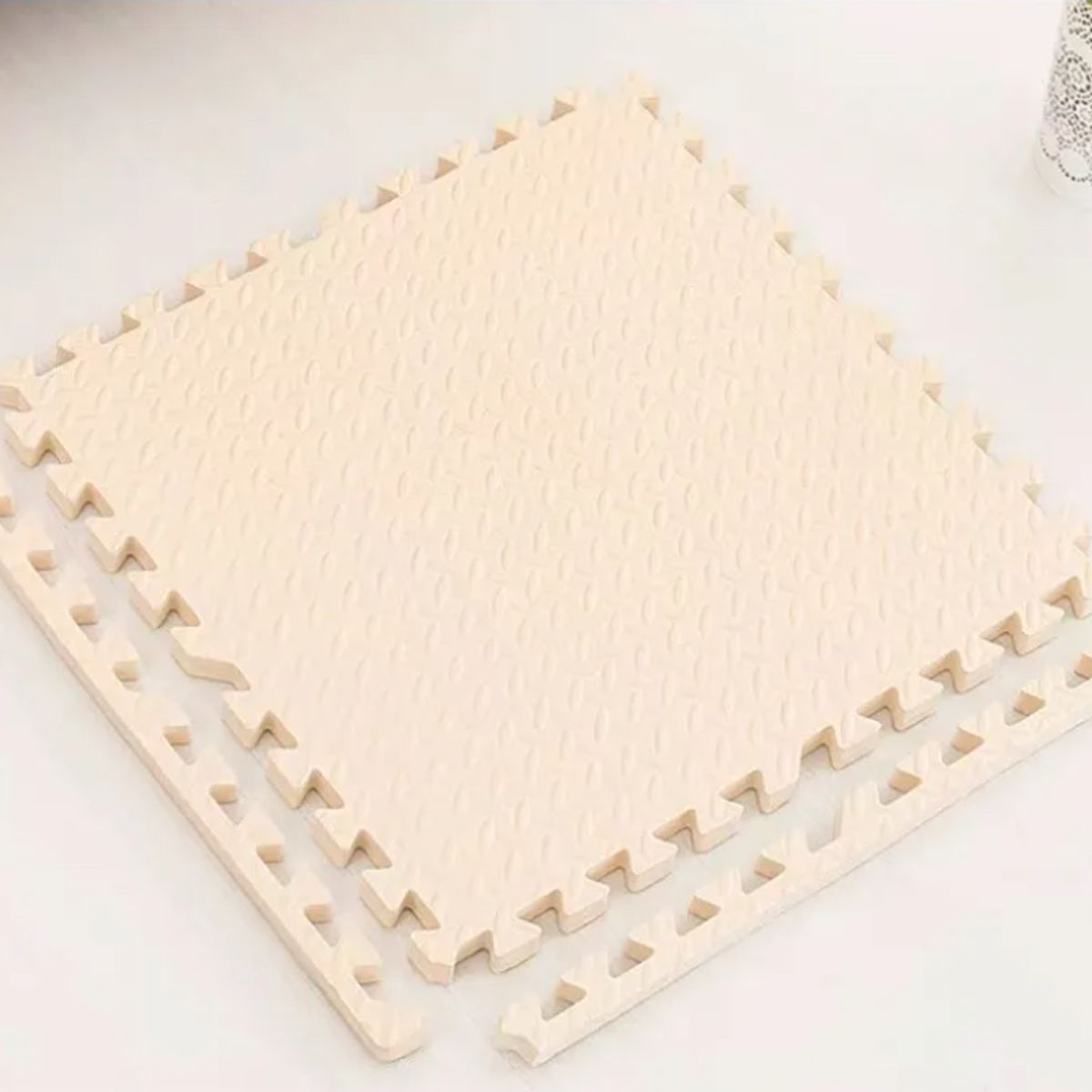 GENERICO - Pack X 4 Tatami Alfombra Encastrable 60x60x1.2cm Goma Eva Beig