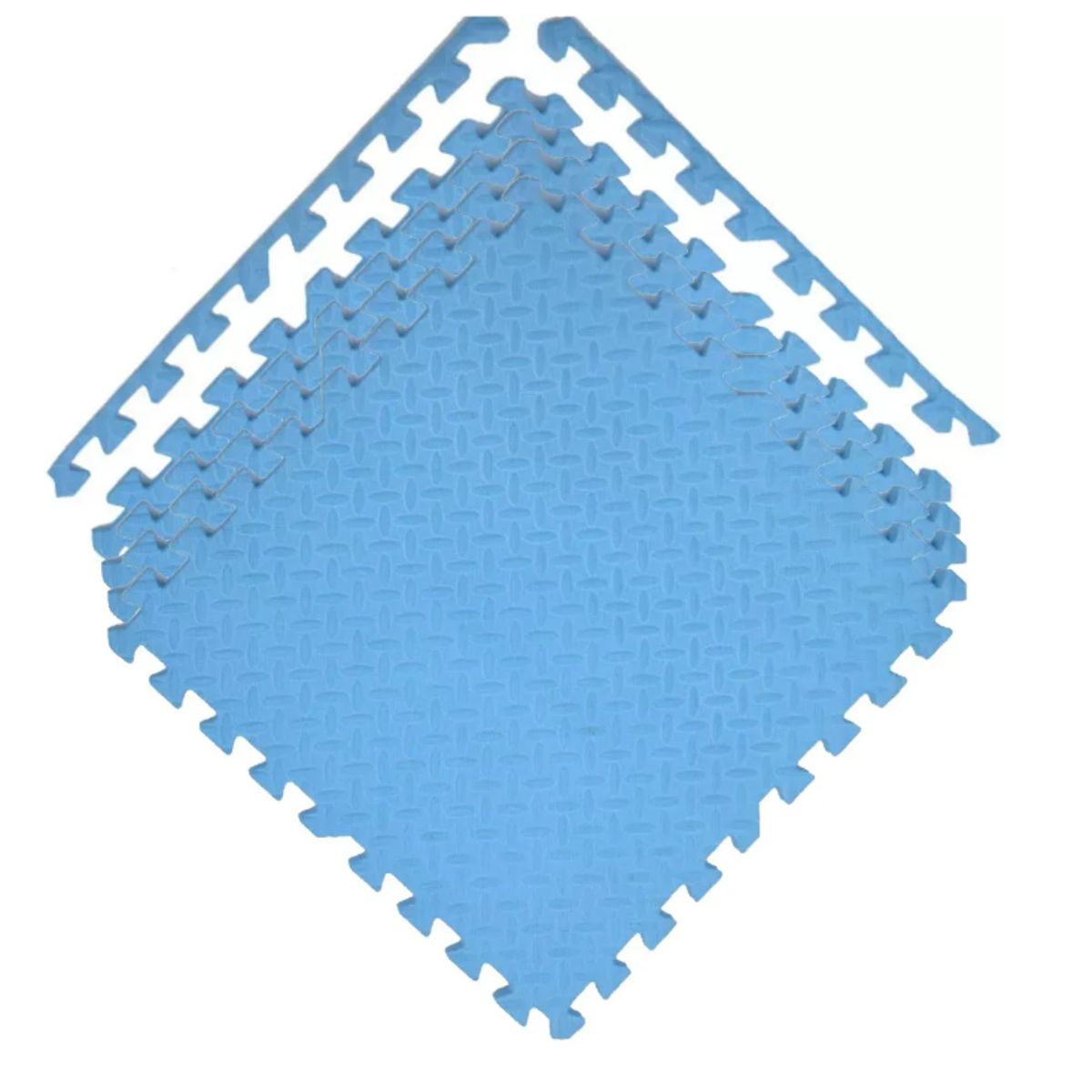 GENERICO - Pack X 4 Tatami Alfombra Encastrable 60x60x1.2cm Goma Eva Celeste
