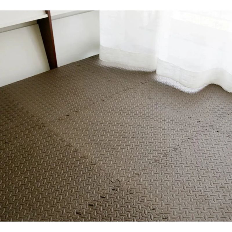 GENERICO - Pack X 4 Tatami Alfombra Encastrable 60x60x1.2cm Goma Eva Cafe
