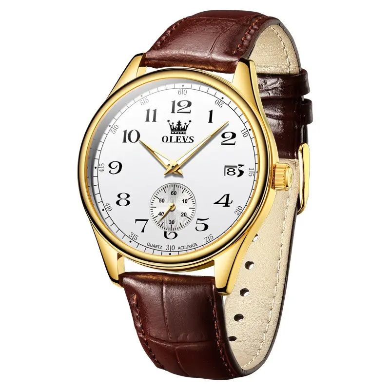 STARTECHOFFICE - Reloj Análogo para Hombre con Correa de Cuero Movimiento de Cuarzo