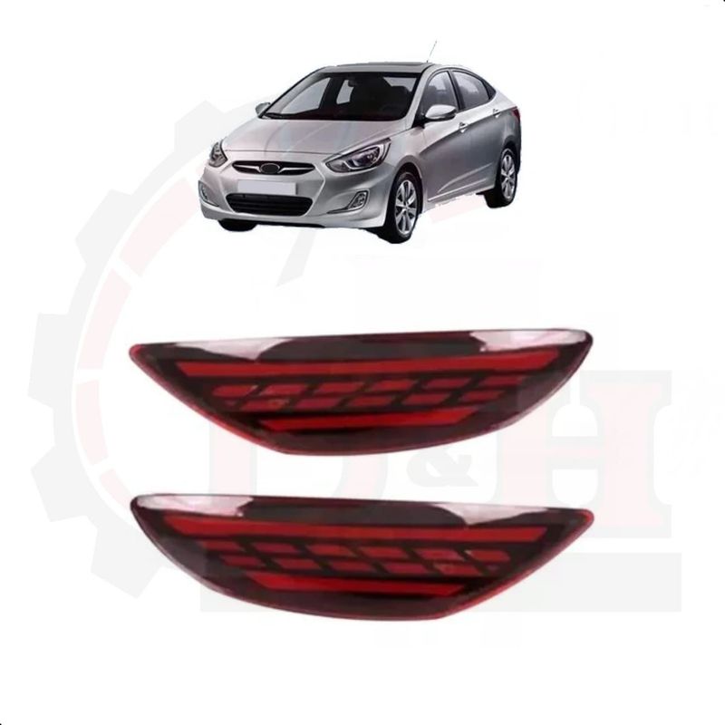 GENERICO - Par luces led parachoques trasero Hyundai Accent RB 11-21 1R