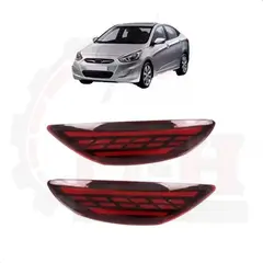 GENERICO - Par luces led parachoques trasero Hyundai Accent RB 11-21 1R