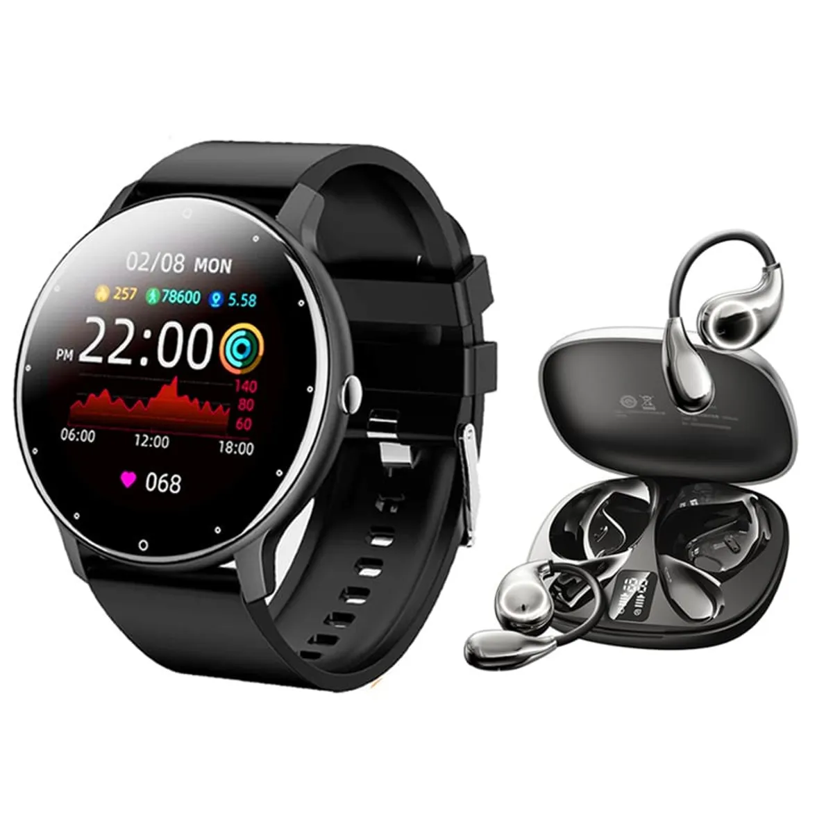 LENOVO - Audífonos Lenovo EA320 Negro Bluetooth y Fit Pro reloj inteligente B_
