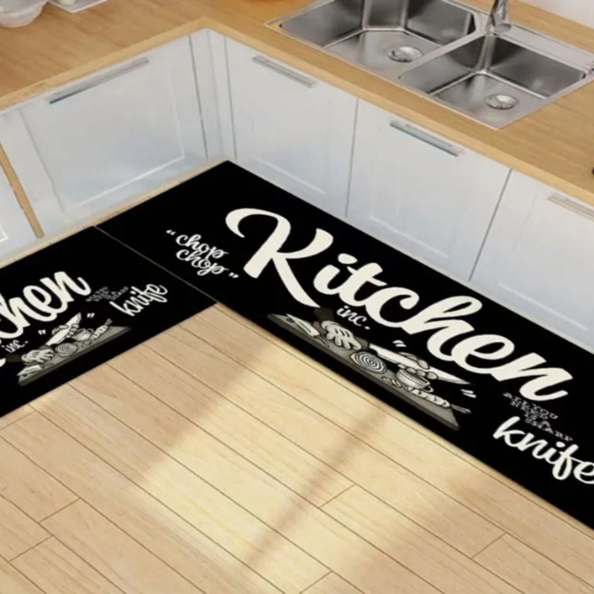 GENERICO - Pack 2 Alfombra De Cocina Antideslizante Piso Entrada De Baño