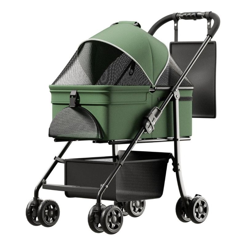 EVERSO - Coche Plegable Para Mascota Perros Gatos Con Cesta Extraíble