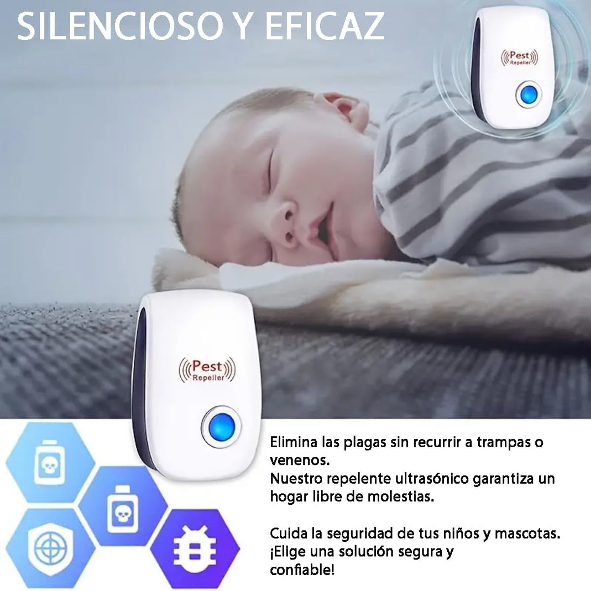 GENERICO - Repelente de insectos y ratones Pest Reject Original