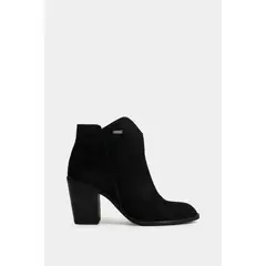 VELEZ - Vélez Botines Alpha Cuero Gamuzado Mujer Silueta Asim Negro