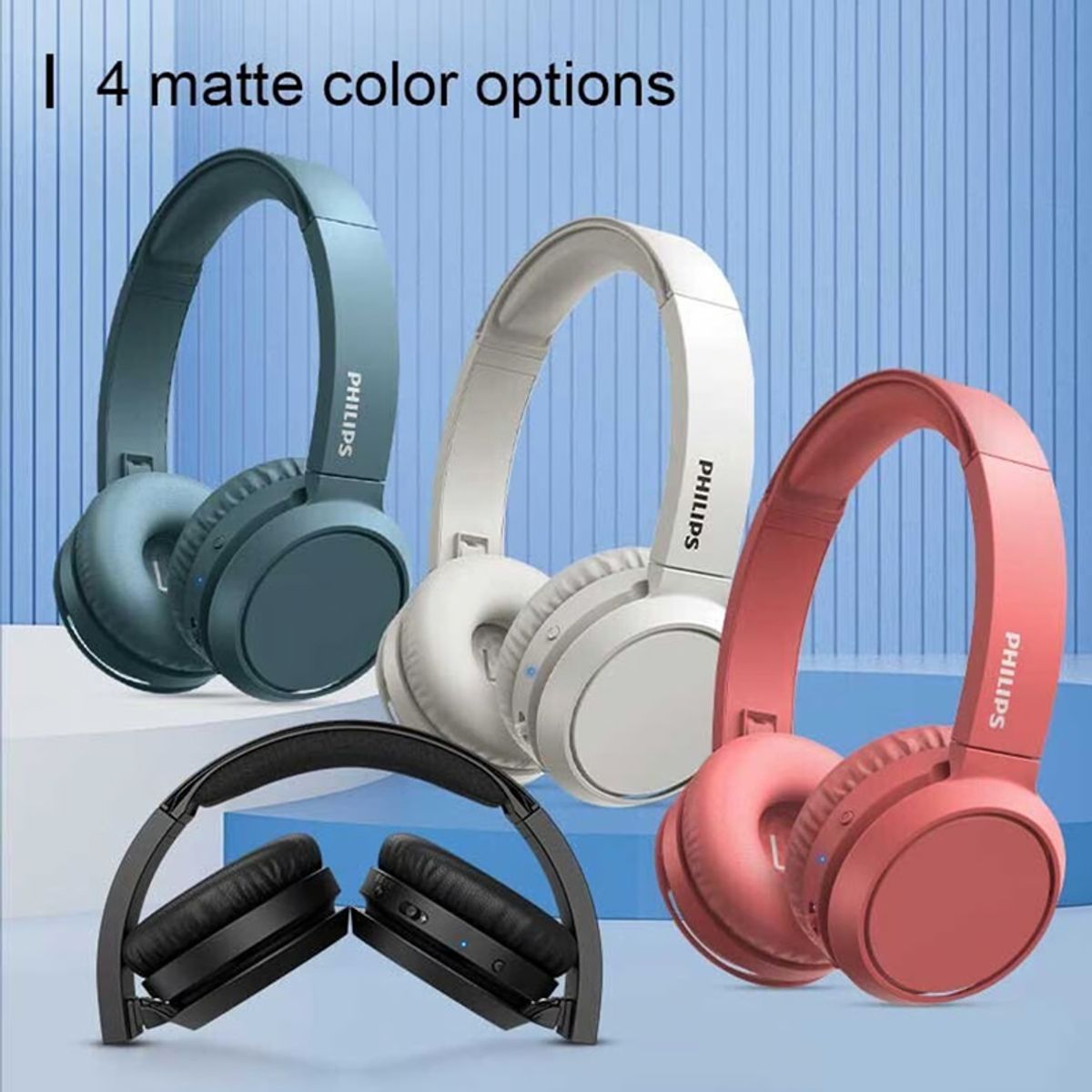 PHILIPS - Audifonos Bluetooth Philips TAH4205 Wireless Pure Bass - Azul