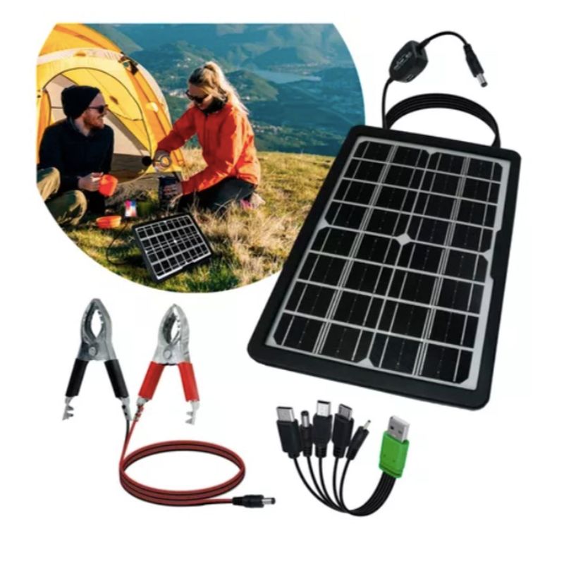 ATLAS - Panel Solar 15w 12v Portátil Puerto Usb
