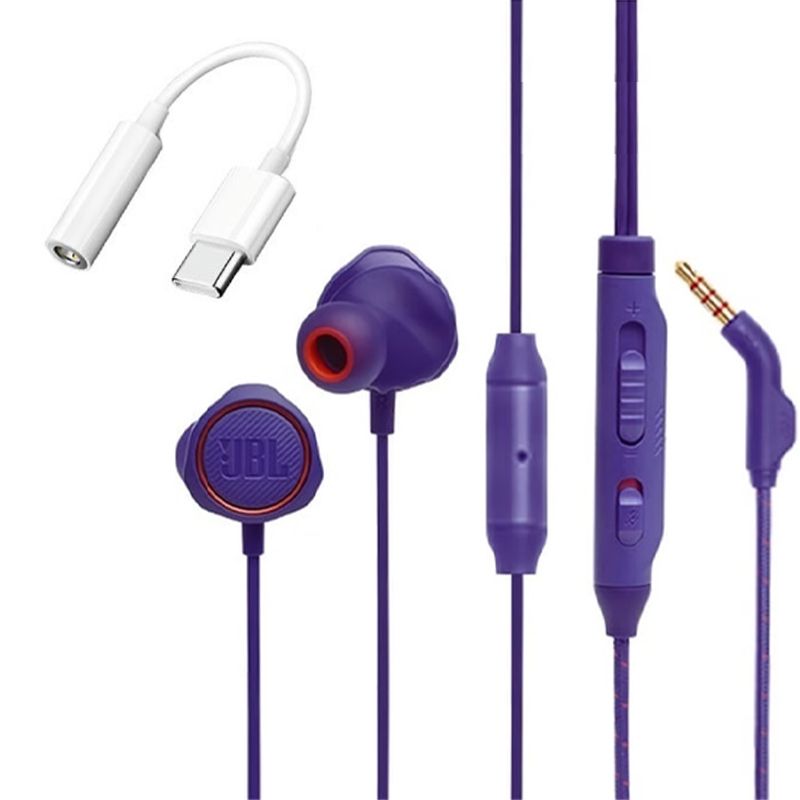 JBL - Audifonos JBL Quantum 50 Gaming 3.5mm Morado y Type C